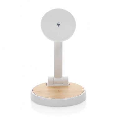Logotrade promotional merchandise image of: Ontario RCS rplastic 15W magnetic charging 2 in 1 stand
