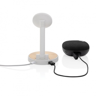 Logo trade corporate gifts picture of: Ontario RCS rplastic 15W magnetic charging 2 in 1 stand
