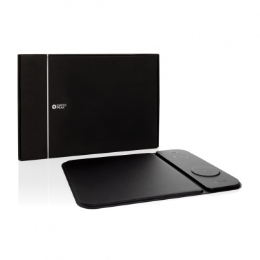 Logotrade corporate gifts photo of: Swiss peak RCS recycled PU 15W 3 in 1 charging mousepad