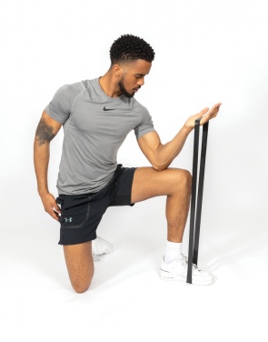 Logo trade promotional giveaways image of: 4pc elastic fitness bands in pouch
