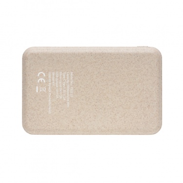 Logotrade promotional products photo of: Cork and Wheat 5.000 mAh pocket powerbank
