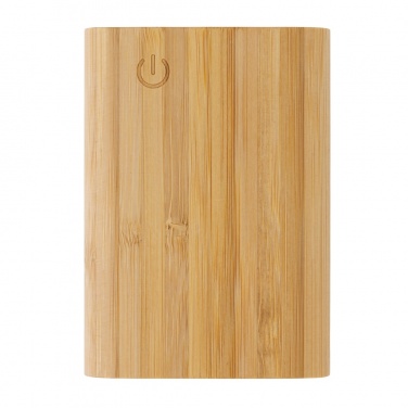 Logo trade promotional merchandise image of: Bamboo 5.000 mAh powerbank