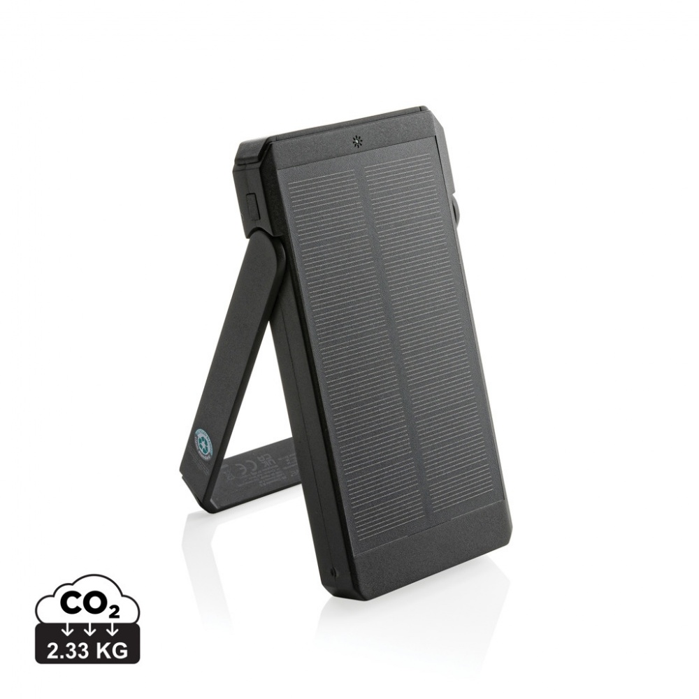 Logotrade business gifts photo of: Skywave RCS recycled plastic solar powerbank 10000 mAh