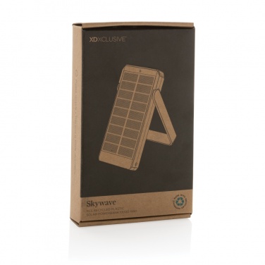 Logo trade advertising products picture of: Skywave RCS recycled plastic solar powerbank 10000 mAh