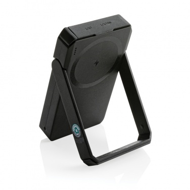 Logo trade business gift photo of: Skywave RCS rplastic solar powerbank 5000 mAh 10W wireless