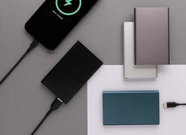 Logotrade promotional gift image of: RCS recycled plastic/aluminum 4000 mah powerbank with type C