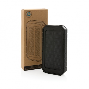 Logotrade advertising product picture of: RCS recycled plastic Solar powerbank with 10W Wireless