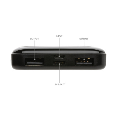 Logo trade promotional products picture of: RCS recycled plastic 5.000 mAh powerbank