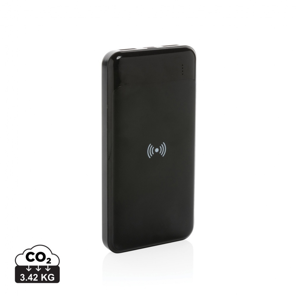 Logotrade advertising products photo of: RCS standard recycled plastic wireless powerbank