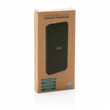 Logotrade promotional product image of: RCS standard recycled plastic wireless powerbank