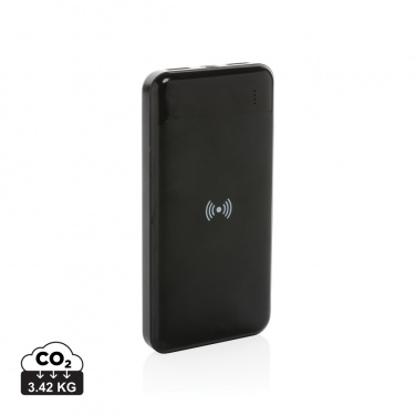 Logo trade advertising products image of: RCS standard recycled plastic wireless powerbank