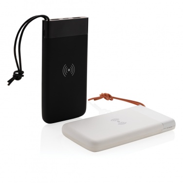 Logo trade promotional products image of: Aria 8.000 mAh 5W wireless charging powerbank