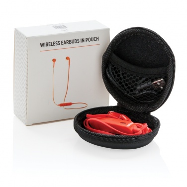 Logo trade promotional gifts image of: Wireless earbuds in pouch