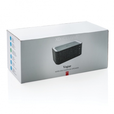 Logo trade promotional merchandise image of: Vogue wireless charging speaker