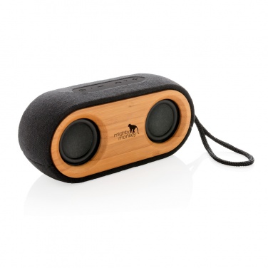 Logo trade promotional item photo of: Bamboo X double speaker