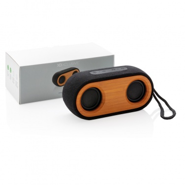 Logo trade corporate gifts picture of: Bamboo X double speaker