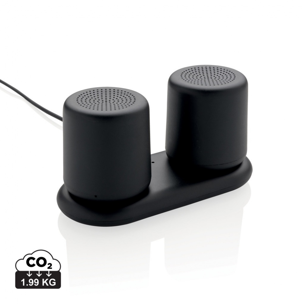 Logo trade promotional merchandise picture of: Double induction charging speaker