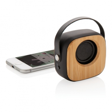 Logo trade promotional merchandise image of: Bamboo 3W Wireless Fashion Speaker