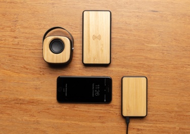 Logo trade business gifts image of: Bamboo 3W Wireless Fashion Speaker