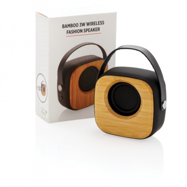 Logotrade promotional product picture of: Bamboo 3W Wireless Fashion Speaker