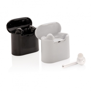 Logo trade promotional giveaway photo of: Liberty wireless earbuds in charging case