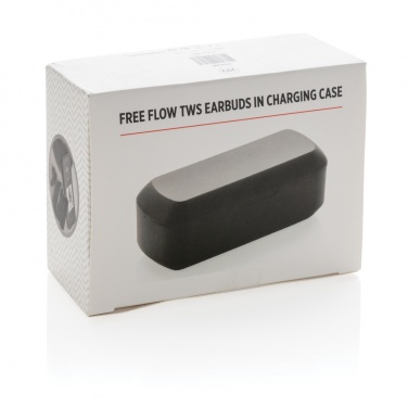 Logo trade promotional item photo of: Free Flow TWS earbuds in charging case