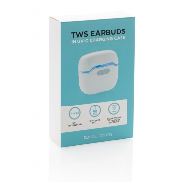 Logo trade advertising products picture of: TWS earbuds in UV-C sterilising charging case