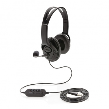 Logo trade promotional merchandise image of: Over ear wired work headset