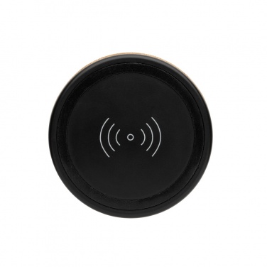 Logotrade promotional products photo of: Bamboo wireless charger speaker