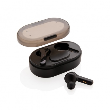Logotrade business gift image of: Light up logo TWS earbuds in charging case