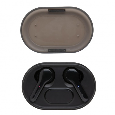 Logotrade promotional gift image of: Light up logo TWS earbuds in charging case