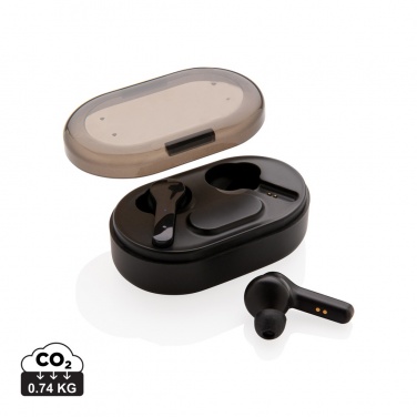 Logotrade promotional merchandise image of: Light up logo TWS earbuds in charging case