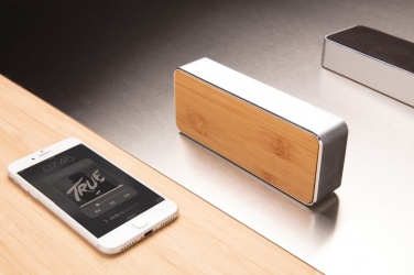 Logo trade promotional items image of: Nevada Bamboo 3W wireless speaker