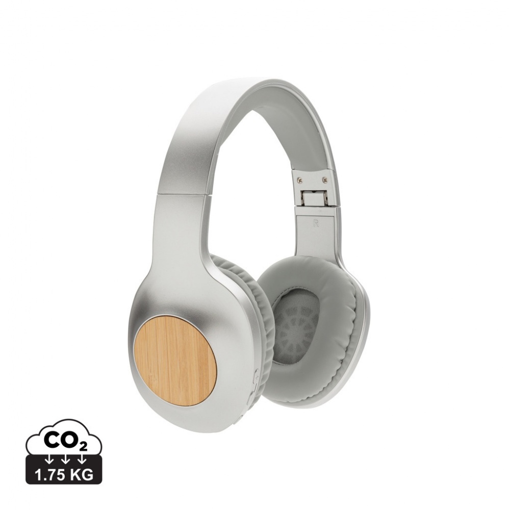 Logotrade promotional giveaway image of: Dakota Bamboo wireless headphone