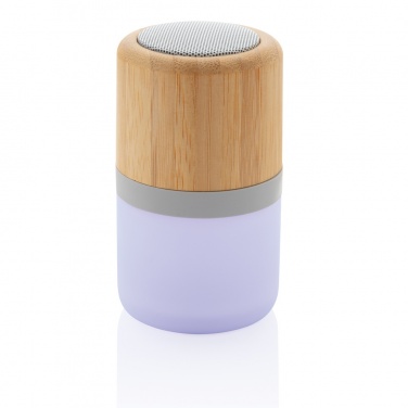 Logotrade promotional products photo of: Bamboo colour changing 3W speaker light