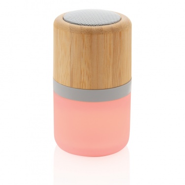 Logo trade promotional item photo of: Bamboo colour changing 3W speaker light