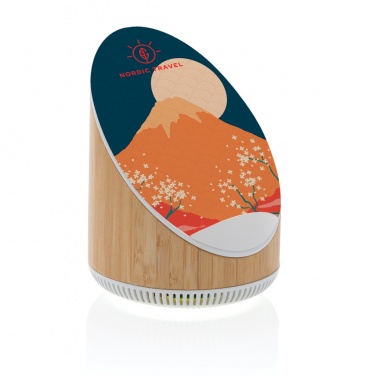 Logotrade promotional product image of: Ovate bamboo 5W speaker with 15W wireless charger