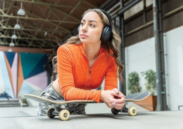 Logotrade advertising product image of: Urban Vitamin Cupertino RCS rplastic ANC headphone