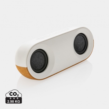 Logotrade promotional item image of: Oregon RCS recycled plastic and cork 10W speaker