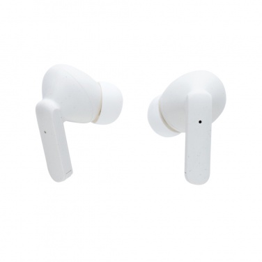 Logo trade corporate gifts image of: Oregon RCS recycled plastic and cork TWS earbuds