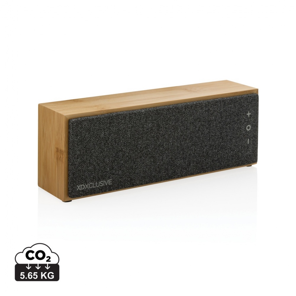 Logo trade business gifts image of: Wynn 10W bamboo wireless speaker