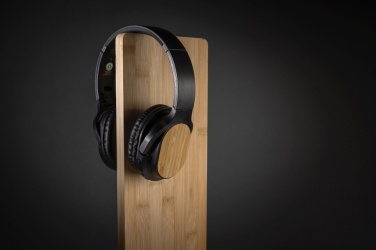 Logotrade advertising products photo of: RCS and bamboo Elite Foldable wireless headphone