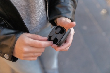 Logo trade promotional giveaways image of: Urban Vitamin Gilroy hybrid ANC and ENC earbuds