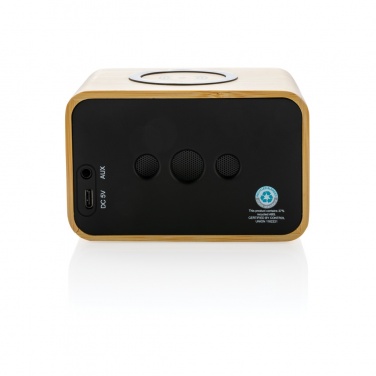 Logotrade promotional gift image of: RCS Rplastic 3W speaker with bamboo 5W wireless