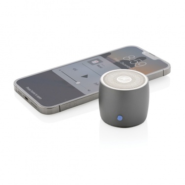 Logo trade promotional item photo of: Swiss Peak RCS recycled aluminum 3W bass speaker