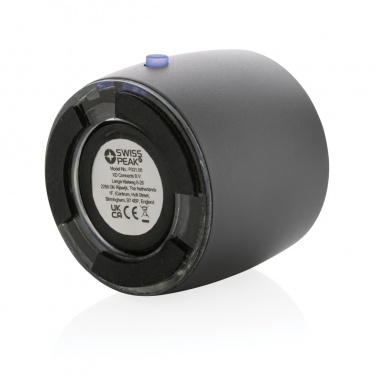 Logo trade corporate gifts picture of: Swiss Peak RCS recycled aluminum 3W bass speaker