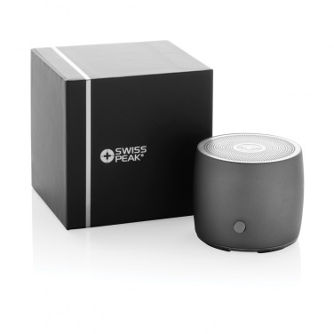 Logo trade promotional gift photo of: Swiss Peak RCS recycled aluminum 3W bass speaker