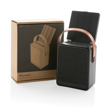 Logotrade promotional giveaway image of: Skywave RCS recycled plastic solar speaker 12W