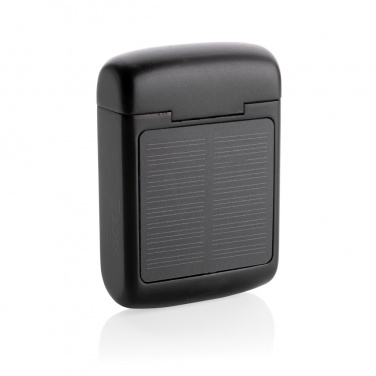 Logotrade advertising product picture of: Skywave RCS recycled plastic solar earbuds