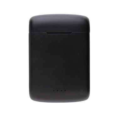 Logo trade business gift photo of: Skywave RCS recycled plastic solar earbuds